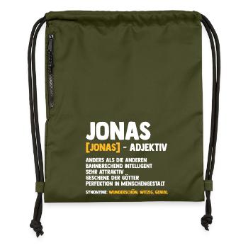 Jonas - Turnbeutel aus Recycling-Material - military Green - Vorne