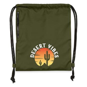 Wüsten-Vibes - Turnbeutel aus Recycling-Material - military Green - Vorne