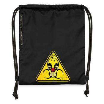 Gefahr Clown - Turnbeutel aus Recycling-Material - Schwarz - Vorne