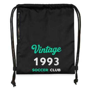 Vintage 1993 – Soccer Club Retro Geburtsjahr - Turnbeutel aus Recycling-Material - Schwarz - Vorne