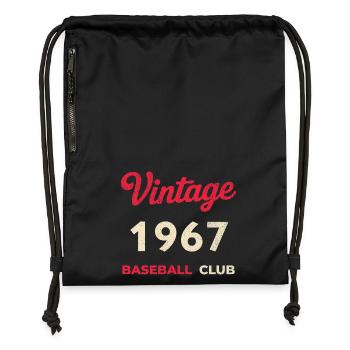 Vintage 1967 – Baseball Club Retro Birth Year - Gymsac made from recycled material - black - Front