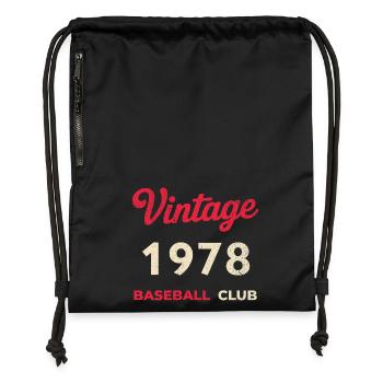 Vintage 1978 – Baseball Club Retro Birth Year - Gymsac made from recycled material - black - Front