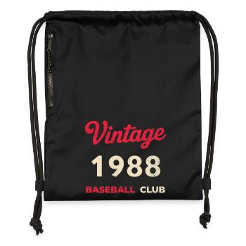 Vintage 1988 – Baseball Club Retro Birth Year - Gymsac made from recycled material - black - Front