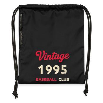 Vintage 1995 – Baseball Club Retro Birth Year - Gymsac made from recycled material - black - Front
