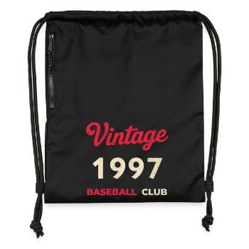 Vintage 1997 – Baseball Club Retro Birth Year - Gymsac made from recycled material - black - Front