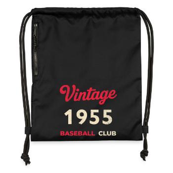 Vintage 1955 – Baseball Club Retro Birth Year - Gymsac made from recycled material - black - Front