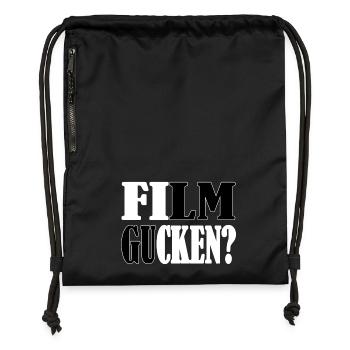 Film gucken? - Turnbeutel aus Recycling-Material - military Green - Vorne