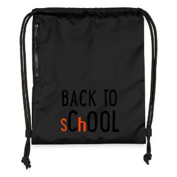 back to school - Gymsac made from recycled material - black - Front