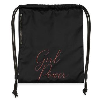 Girl power - Gymsac made from recycled material - black - Front