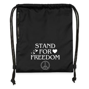 Stand for Freedom - Gymsac made from recycled material - black - Front