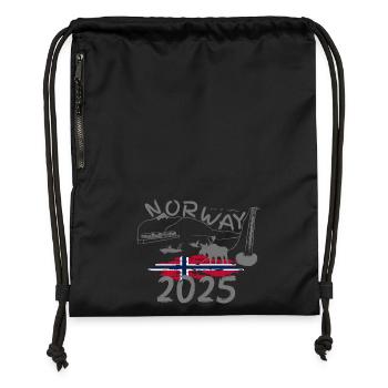 Norway 2025 Mackerel with Mountains and Moose Fishing - Gymsac made from recycled material - black - Front