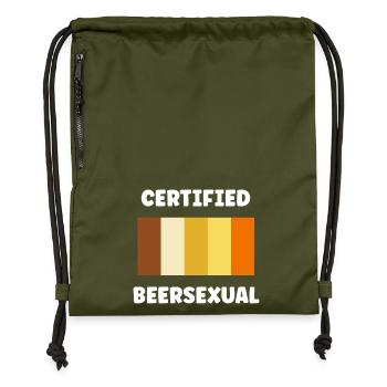 Beersexual Hot Beer Palette - Gymsac made from recycled material - military green - Front