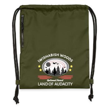 Iwishabish woods - Gymsac made from recycled material - military green - Front