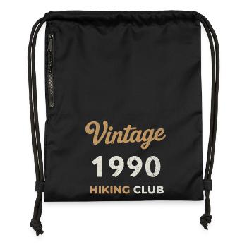 Vintage 1990 – Sailing Club Retro Year of Birth - Gymsac made from recycled material - black - Front