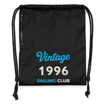 Vintage 1996 – Sailing Club Retro Year of Birth - Gymsac made from recycled material - black - Front