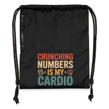 Number Nerd Cardio Humor - Gymsac made from recycled material - black - Front