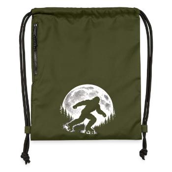 Bigfoot Roller Skater - Gymsac made from recycled material - military green - Front