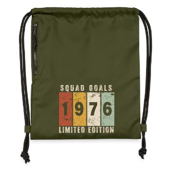 Anniversary 1976 - 50 years - Gymsac made from recycled material - military green - Front