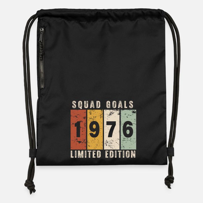 Anniversary 1976 - 50 years - Gymsac made from recycled material - black