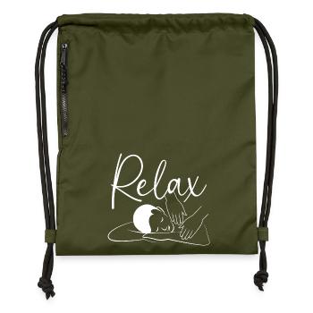 Heilpraktiker Masseur Masseurin Massage - Turnbeutel aus Recycling-Material - military Green - Vorne