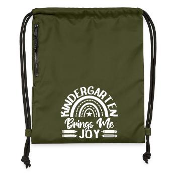 Enseignante de maternelle m’apporte de la joie Enseignante de garderie - Sac à cordon en polyester recyclé - military green - Devant