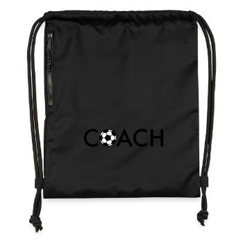 Football Coach - Gymsac made from recycled material - black - Front