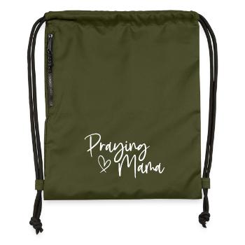 Praying Mama Expression sincère pour les mamans dévouées - Sac à cordon en polyester recyclé - military green - Devant