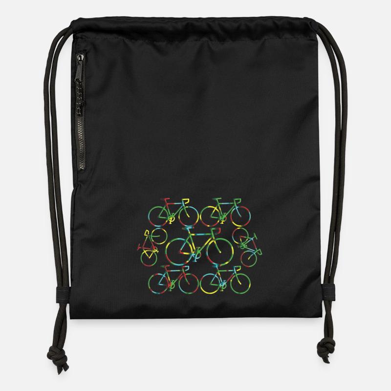 Elle VELOCIPEDES 7 - Sac à cordon en polyester recyclé - noir