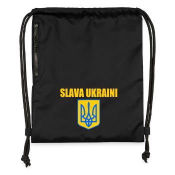 Slava ukraini - Gymsac made from recycled material - black - Front