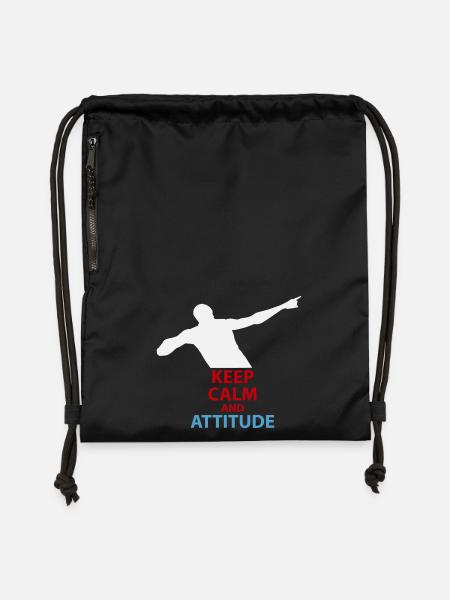 Ruhe und Attitüde Silhouette - Turnbeutel aus Recycling-Material - Schwarz