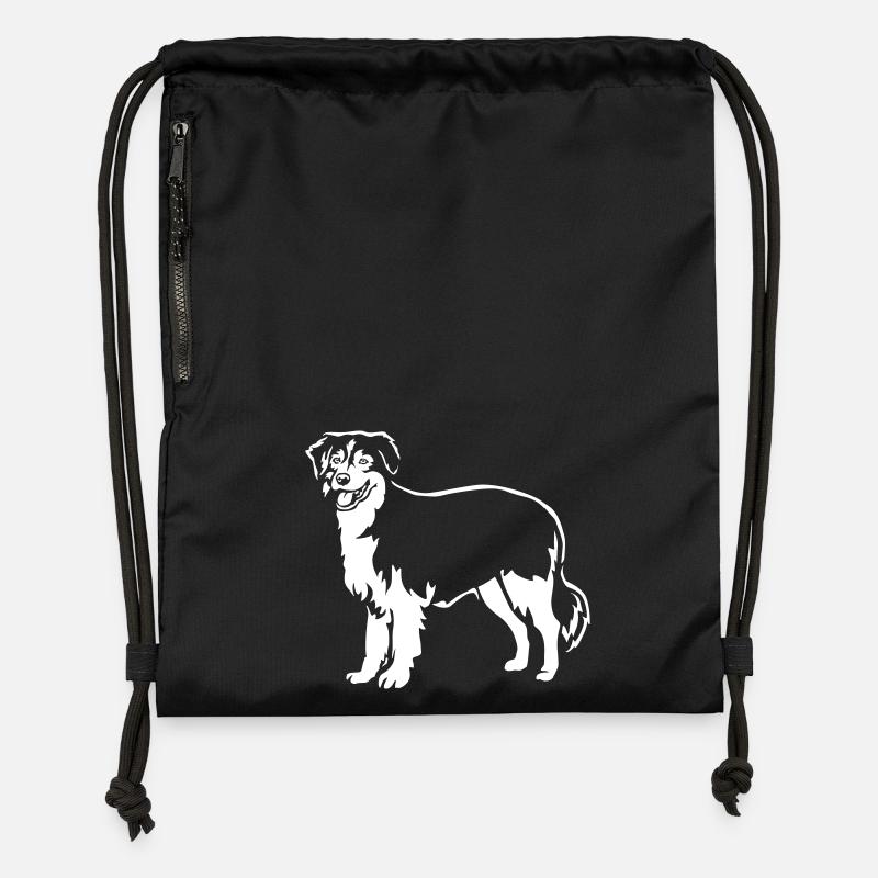 Australian Shepherd "Black Edition" - Turnbeutel aus Recycling-Material - Schwarz