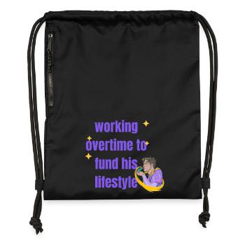 my bfs taste aint cheap - Turnbeutel aus Recycling-Material - Schwarz - Vorne