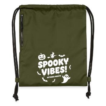 Spooky Vibes Halloween - Turnbeutel aus Recycling-Material - military Green - Vorne