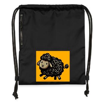 Black Sheep - Gymsac made from recycled material - black - Front