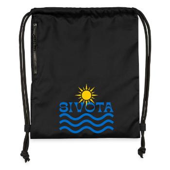 Sivota Sun Waves  - Gymsac made from recycled material - black - Front
