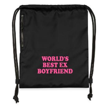 world's best ex boyfriend - Gymsac made from recycled material - black - Front