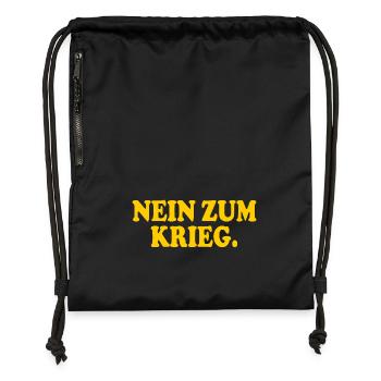Nein zum krieg - Turnbeutel aus Recycling-Material - Schwarz - Vorne