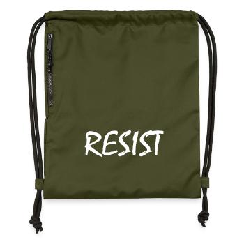 Resist - Sac à cordon en polyester recyclé - military green - Devant