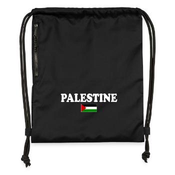 Palestina - Turnbeutel aus Recycling-Material - Schwarz - Vorne