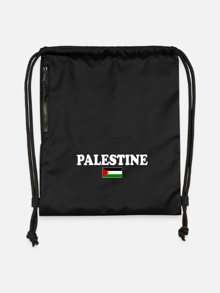 Palestina - Turnbeutel aus Recycling-Material - Schwarz
