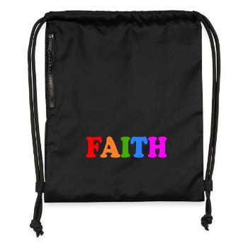 Faith - Gymsac made from recycled material - black - Front