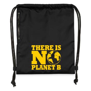 There is no planet B - Sac à cordon en polyester recyclé - noir - Devant