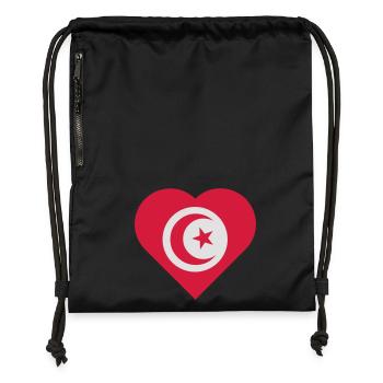 Tunisia - Turnbeutel aus Recycling-Material - Schwarz - Vorne
