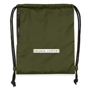 Contenu original - Sac à cordon en polyester recyclé - military green - Devant