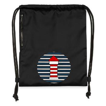 Vacances en mer du Nord, mer Baltique : cadeau de l’Allemagne du Nord - Sac à cordon en polyester recyclé - noir - Devant