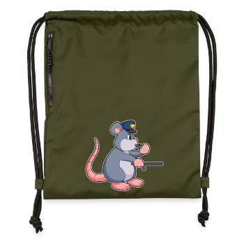 Rat Policier Matraque Police - Sac à cordon en polyester recyclé - military green - Devant