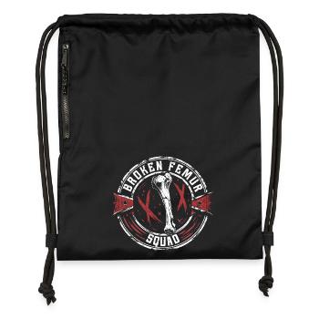Broken Thigh Broken Femur Squad - Gymsac made from recycled material - military green - Front