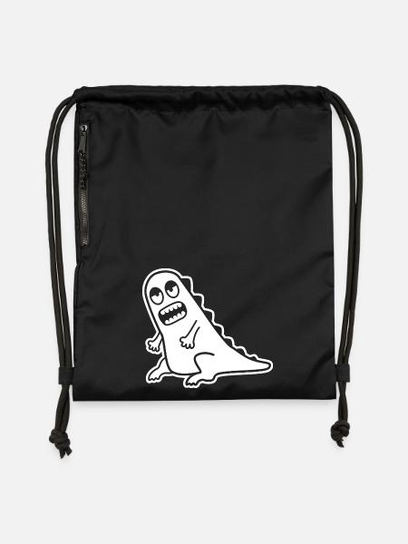 Dino Grrr – T-Rex, Nerd & Comic Style - Turnbeutel aus Recycling-Material - Schwarz