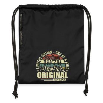 Birthday november 1978 - Gymsac made from recycled material - black - Front