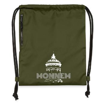 Monnem - Special designer product for Mannheim residents - Gymsac made from recycled material - military green - Front